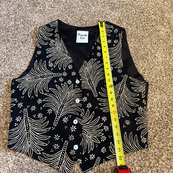 Private Eyes || Vintage Patterned Vest Size Large - Picture 9 of 10